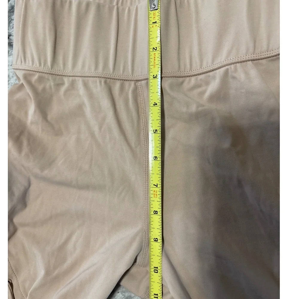 Carbon38 Women Tan Lace Up High Rise Leggings Size M Polyamide Blend Activewear - Picture 4 of 9